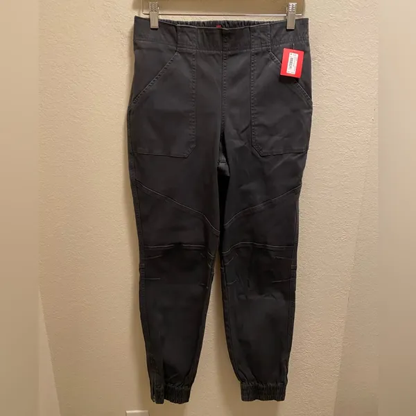 Spanx Stretch Twill Cargo Jogger Size L In Washed Black New With Tag - Image 4