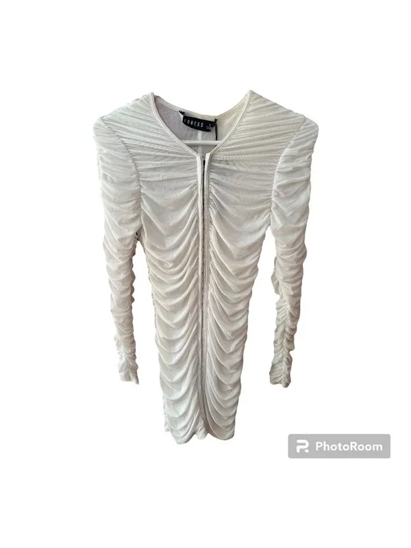 Lioness Garter Mini Dress in White - Image 9