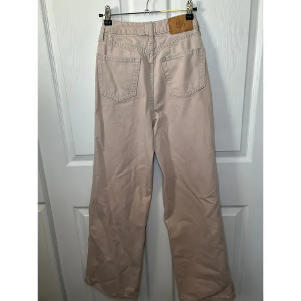 BDG High Rise Puddle Pink Wide Leg‎ Jeans Women's Size 25 100% Cotton - Image 3