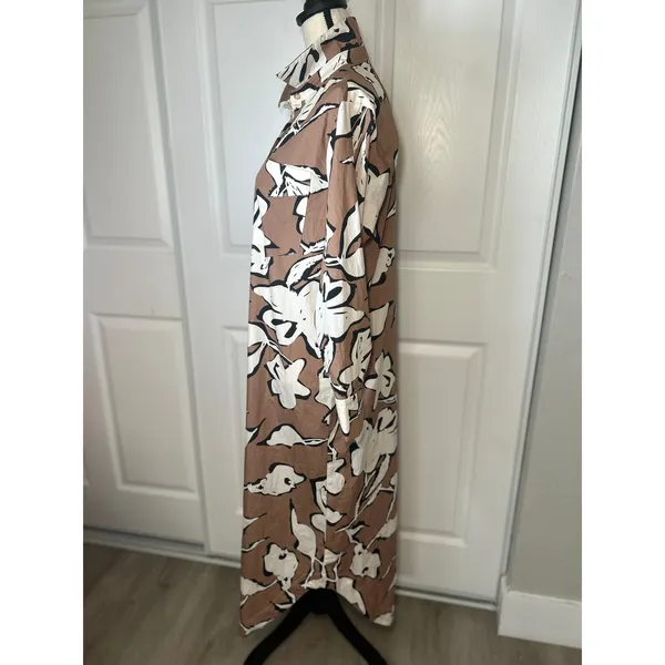 Maeve Anthropologie The Soren NWT Floral Shirt Dress Midi‎ Button Down Small - Image 5