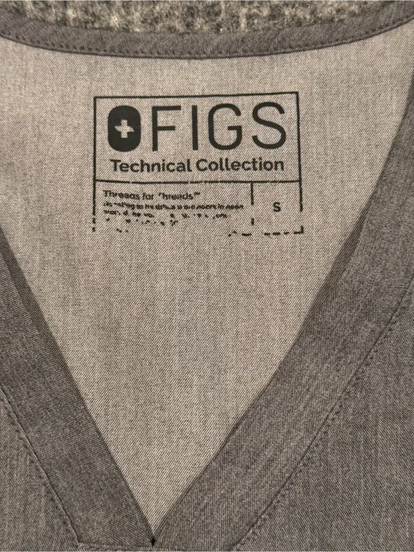 FIGS Casma Women’s Scub‎ Top Graphite Gray Size Small S - Image 2