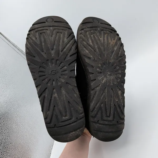 UGG Classic Mini‎ II Black Suede Sheepskin Boots 1016222 Womens Size 9 - Image 7