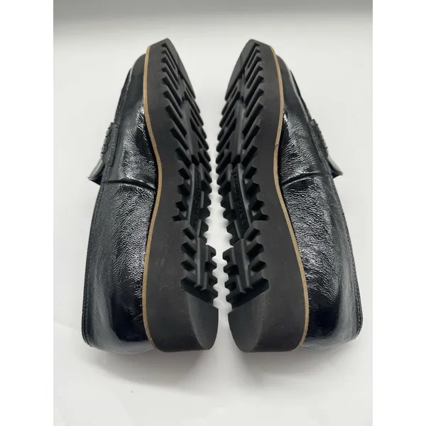 NWOB Paul Green Black Crinkle Patent Leather Penny Loafer Shoes Slip On Womens 6 - Image 6
