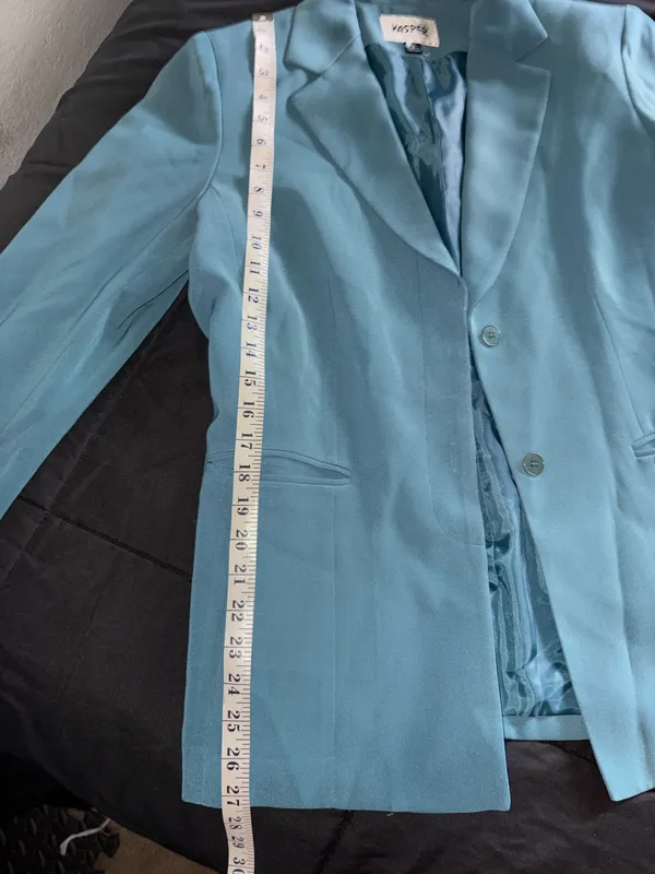 Kasper Teal Blazer Skirt Set - Image 3