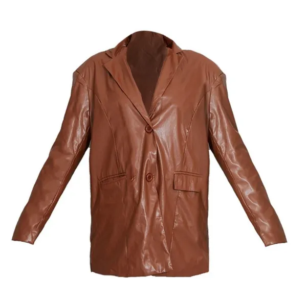 Pretty Little Thing Leather Blazer - Image 4