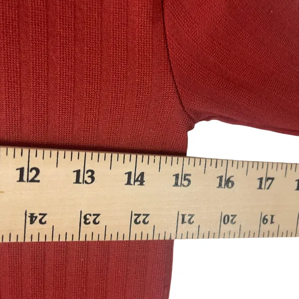 Bella Seamless Women's Size Medium Rust Orange Shapewear‎ Long Sleeve Top - Image 6
