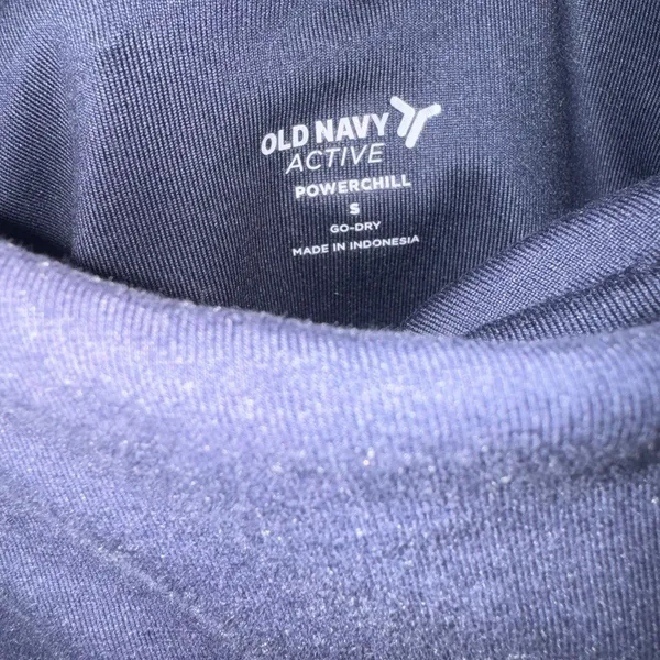 Old Navy Active PowerChill One Shoulder Jumpsuit Navy Blue Small Go-Dry Bodysuit - Image 4