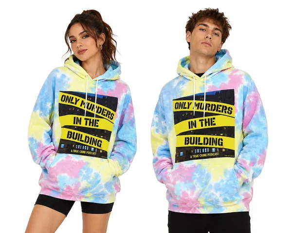 Gildan Heavy Blend Tie Dye Hoodie Only Murders in the Building Graphic XL - Image 2