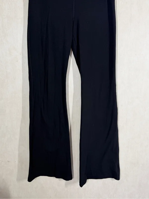 PINK Victoria’s Secret Allday Foldover Flare Leggings Pants in Black Pink L - Image 5