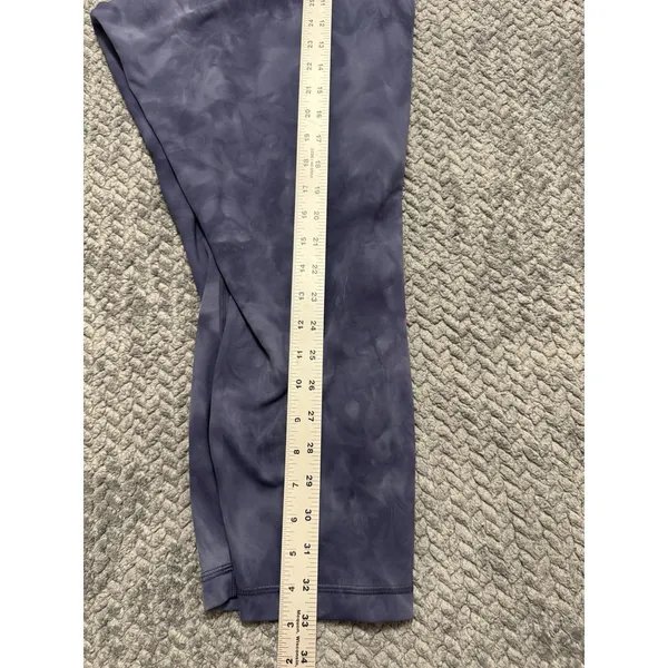 lululemon Women's Align High-Rise 25 Tie Dye Blue Stretch Knit Yoga Leggings 20 - Image 10
