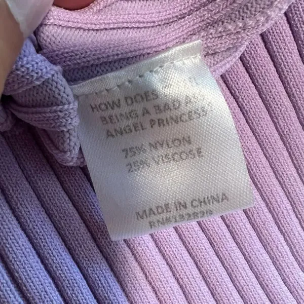 LPA Salvatore Dress in Lilac Ribbed Knit Midi size‎ Medium - Image 6