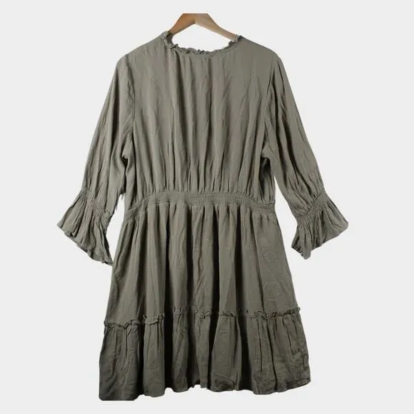 Forever 21+‎ Plus Dress Sz 1X Peasant Prairie Ruffled Bohemian Cottagecore - Image 2