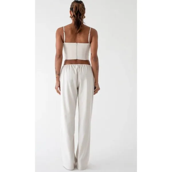 Anthropologie NWT Rumored Women Large Corset Top Coquette Vintage Quiet Luxury - Image 4