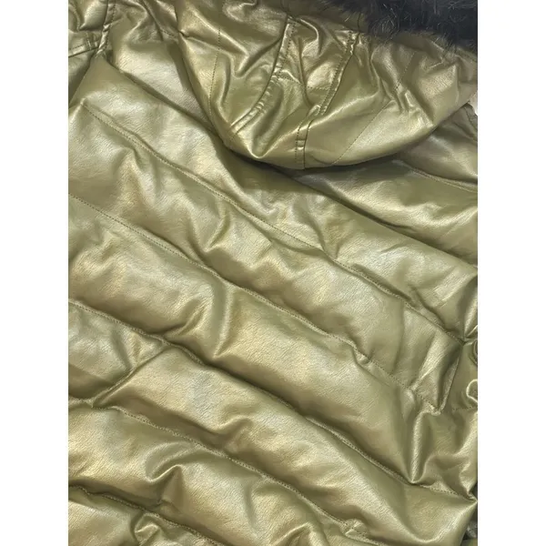 Men's Olive Green Jacket Robert Phillipe Jacket‎ Removeable Fur Hood - Image 4