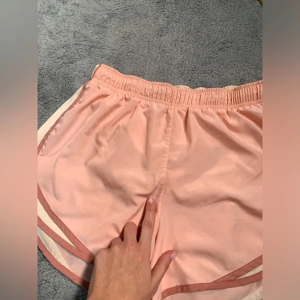 Nike Women's Pink Athletic Shorts dri-fit large - Image 6