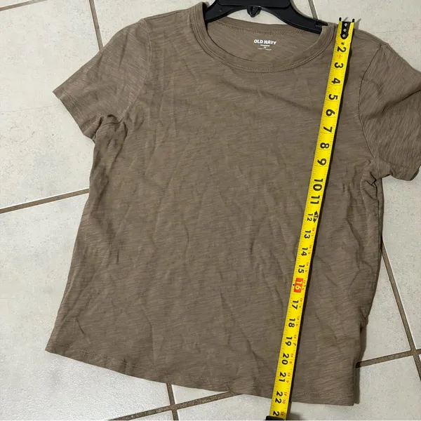 Old Navy Brown Women‎ Everywear T-Shirt Casual Minimalist size XS - Image 6