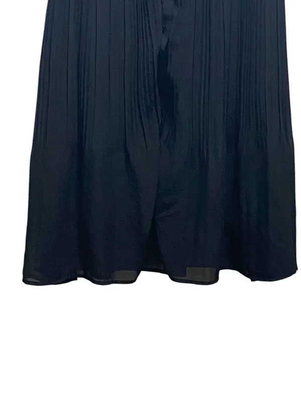 Joie Pleated Sleeveless Mini Dress Black Size L Minimalist Flowy Spring Casual - Image 7