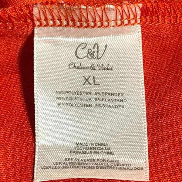 C&V Chelsea & Violet Keyhole Side Cutout Fit Flare Burnt Orange XL - Image 8