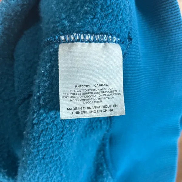 Nike Sportswear Teal Blue Full Zip Fleece Hoodie Womens Large L Embroidered Logo - Image 7