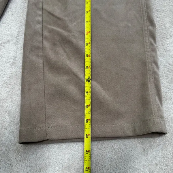 Zara Women Taupe Corduroy Wide‎ Leg Elastic Waist Drawstring Pants Size Small S - Image 6