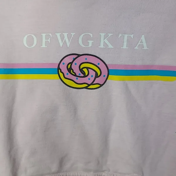 OFWGKTA pink hooded sweatshirt hoodie sz Medium - Image 2