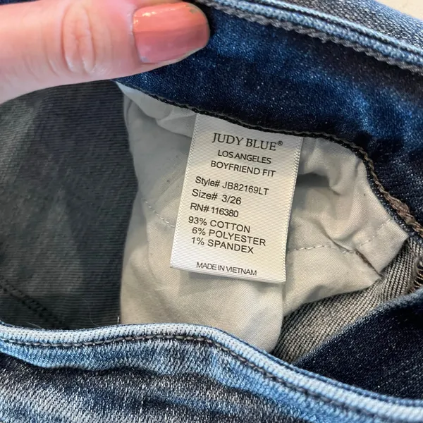 Judy Blue Boyfriend Fit Jeans Size‎ 3 /26 Distressed - Image 7