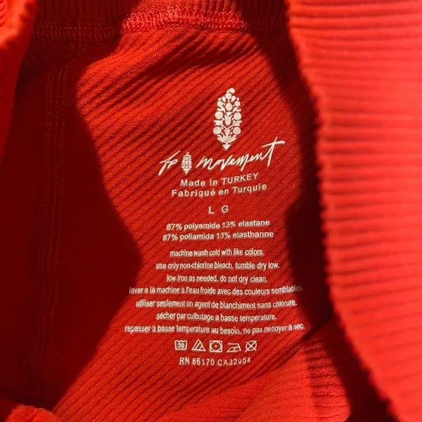 FP Movement Free Throw Legging in Ripe Persimmon Red Orange Large - Image 4