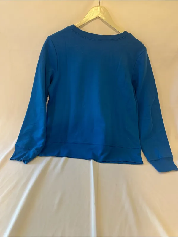 Gap Blue Pink Logo Long Sleeve Pullover Crewneck Sweatshirt Women’s Small NWT - Image 2