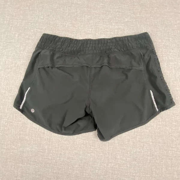 Lululemon Shorts Womens 8 Black 3 In Running Lined Elastic Waist Pockets - Image 2