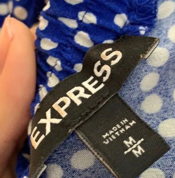 Express Blue Polka Dot Romper - Image 4