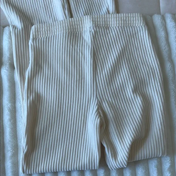 Aerie Cream Ribbed Corduroy Women's Pants - Image 6