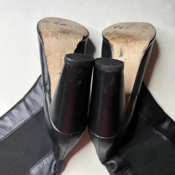 Danblack Knee High Black Riding Pull On Boot Heeled Boots Size 9.5 - Image 4