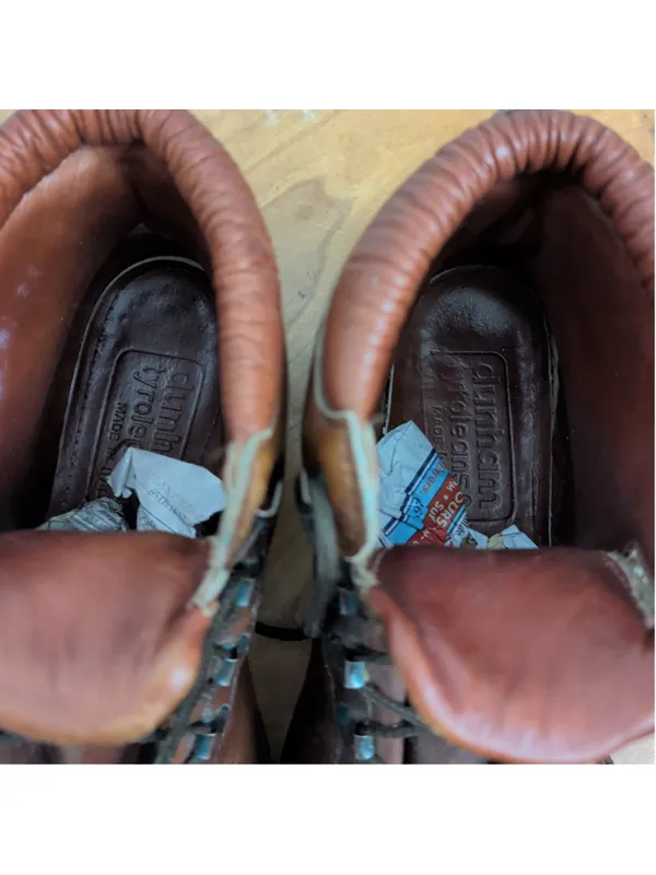 Vintage Leather Italian Made Mountaineering Style Boots - Image 6
