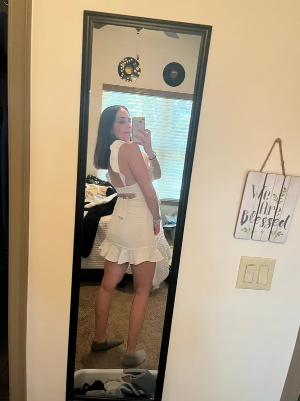 Selfie Leslie White Dress Mini - Image 2
