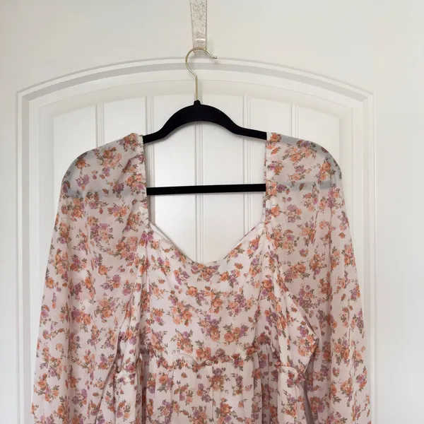 All In Love XL Long Sleeve Tiered Floral Ruffle Dres‎s Cottagecore Whimsigoth - Image 5