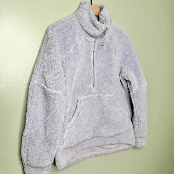 Lululemon Scuba Oversized Fleece Funnel Neck Half Zip Lilac Purple Size XS/S - Image 4