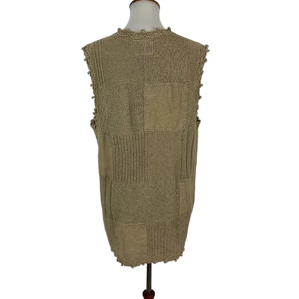 Cambridge Dry Goods Knit Vest Small Brown Sweater NWT Cottagecore - Image 5