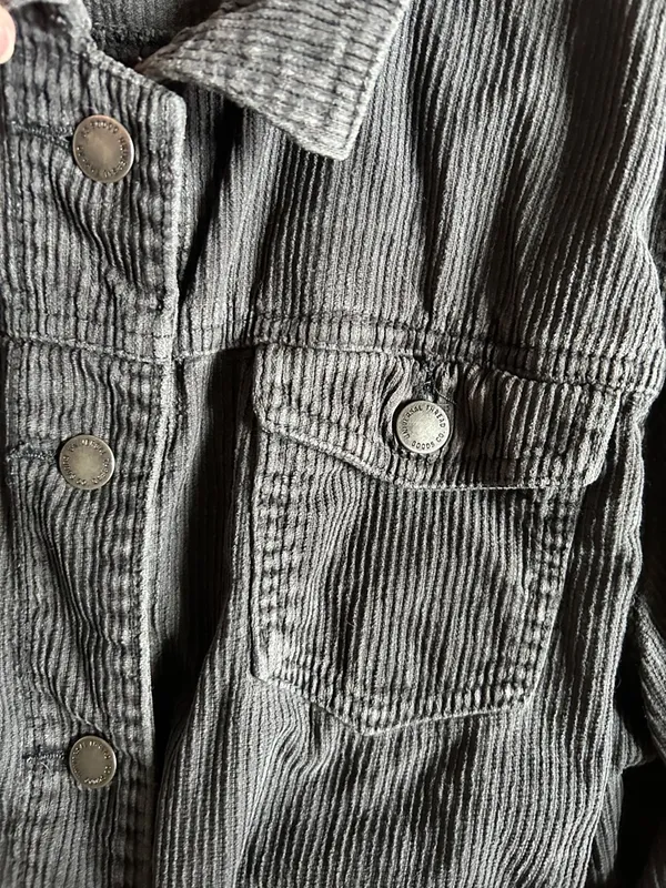 Universal Threads Women's Charcoal Corduroy Shirt Jacket - Image 3