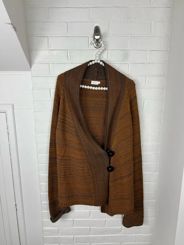Rico Handmade in Thailand Knit Cardigan Sweater Size L - Image 13
