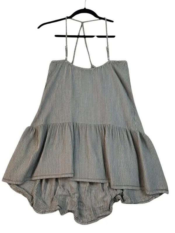 AERIE Lightweight Stripe Summer Dress with Ruffle Hem - Image 4