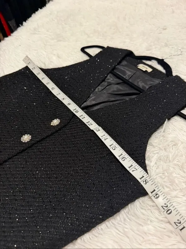 Jason Wu Vest in Black Sparkle Large - Image 4