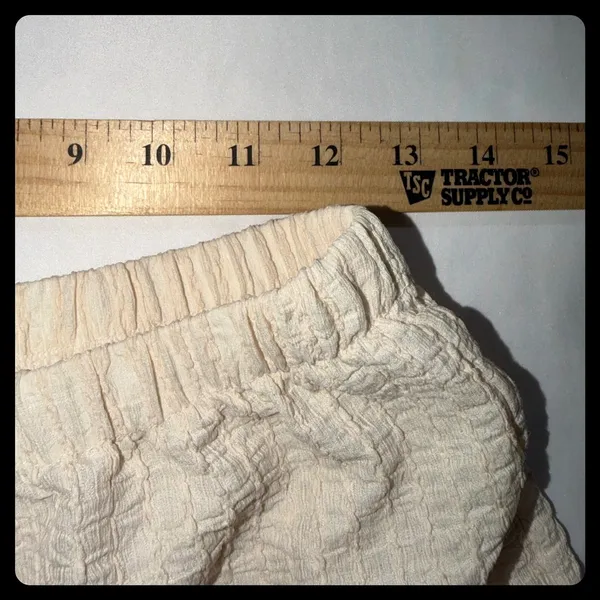 Unbranded Pajama Set Medium Cream‎ Black Trim Seersucker Loungewear - Image 10