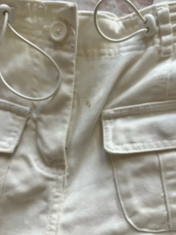 Brandy Melville Cargo Pants White - Image 2