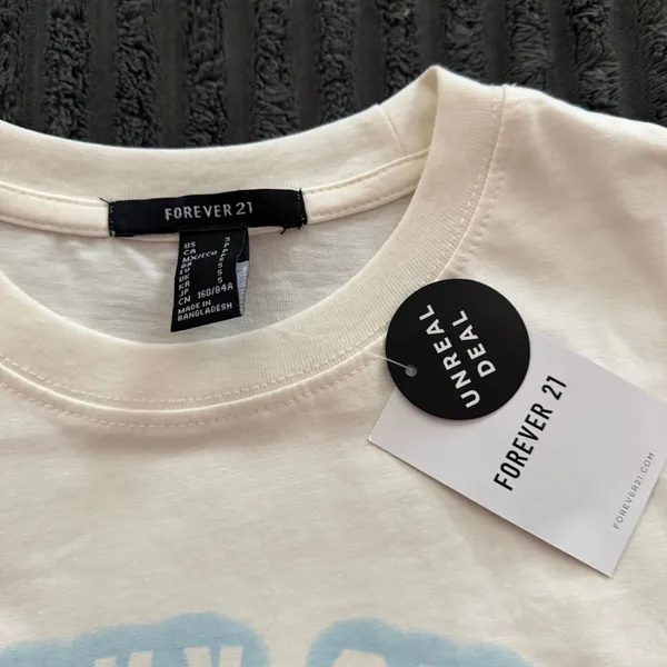 Forever 21 white Lucky Girl baby tee - Image 2