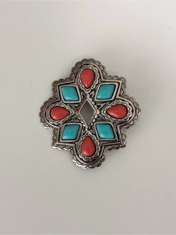 Avon Vintage 1993 Southwestern Brooch Necklace Pendant - Image 9