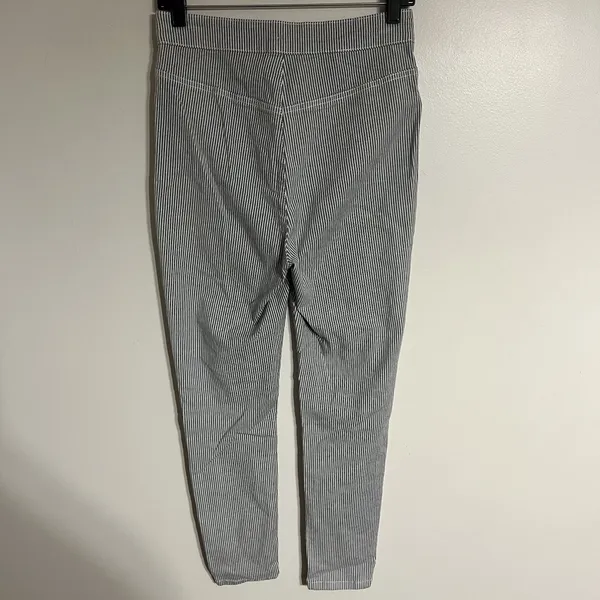 FREE PEOPLE Mid Rise‎ Jeans Womens 29 Blue White Stripe Stretch Jeggings Pants - Image 10