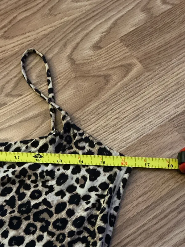 Suuksess Leopard Cami Bodysuit Size XL Brown - Image 4