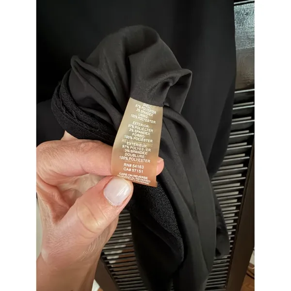 Karl Lagerfeld Paris Black Sheath Dress Pearl Sleeve Size 4 - Image 8