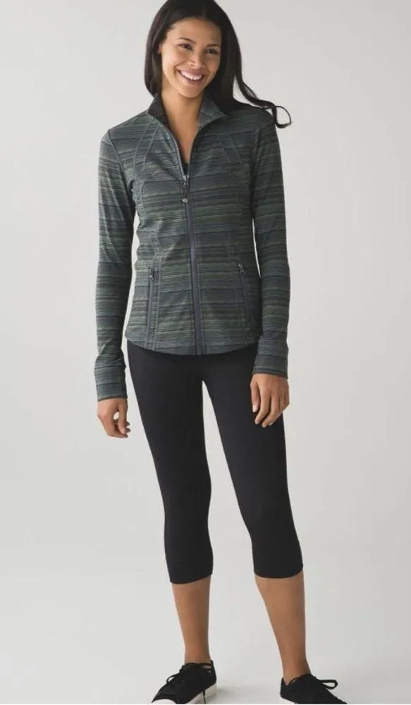 Lululemon Define Jacket Space Dye Twist Dark Slate Fatigue Green W1445 Sz 8 - Image 6