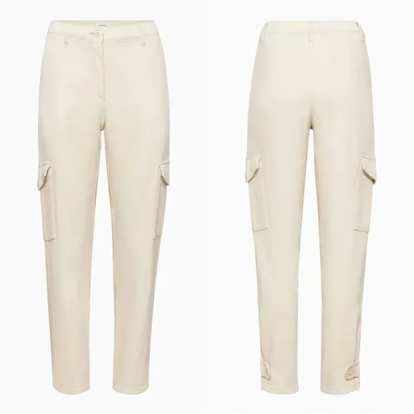 Aritzia Wilfred Modern Supply Twill Cargo Pants High Waisted in Gd Birch Size 0 - Image 4